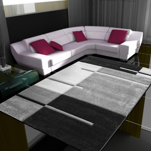 Tapeso Modern Vloerkleed Hawaii Grijs 1310 - 160x230 cm