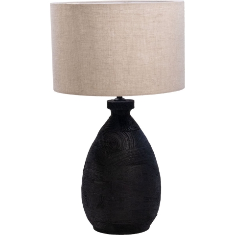 Giga Meubel - Tafellamp Zwart - 35cm - Hout - Tafellamp Mattia