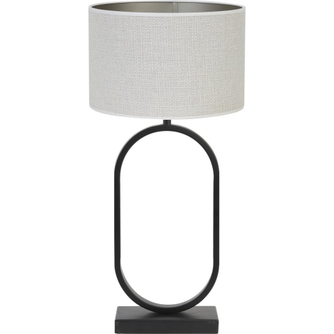 Light & Living Tafellamp Jamiri|Saverna - Zwart|Eiwit - Ø30x67cm