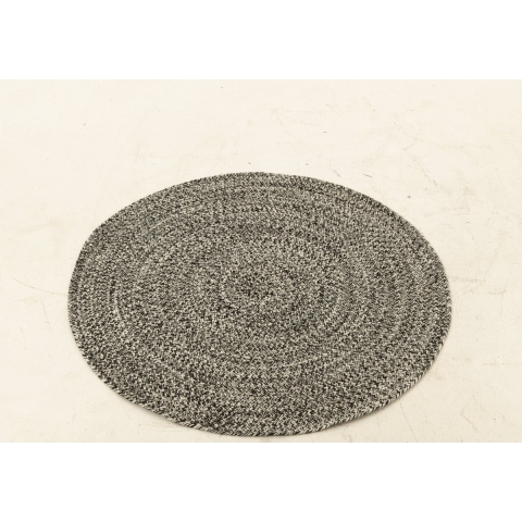 J-Line tapijt Miami Outdoor - polyester - zwart|wit - medium