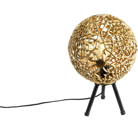 QAZQA Art deco tafellamp tripod goud - Maro
