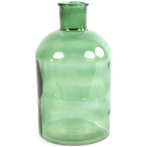 Countryfield Vaas - mintgroen - glas - apotheker fles - D17 x H30 cm