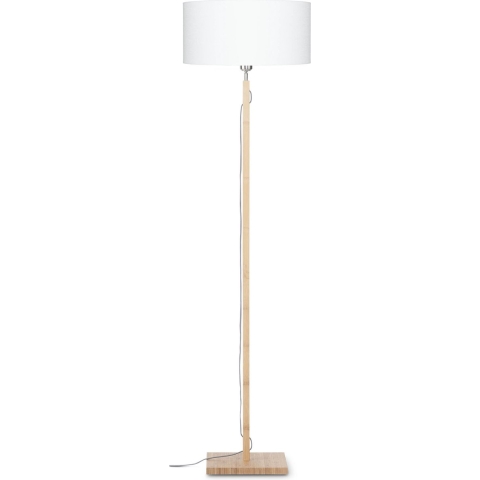 GOOD&MOJO Vloerlamp Fuji - Wit|Bamboe - Ø47cm