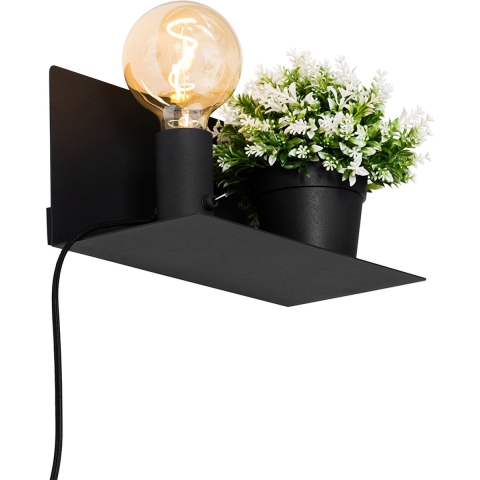 QAZQA Moderne wandlamp zwart magnetisch verstelbaar - Muro