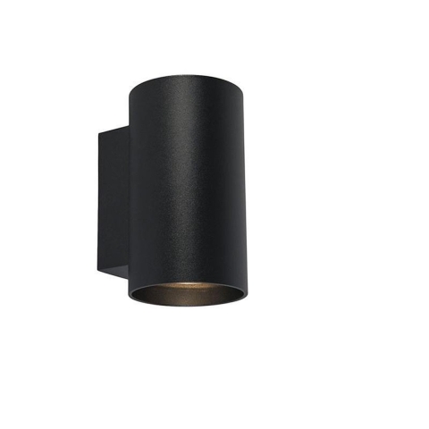 QAZQA Moderne wandlamp zwart rond 2-lichts - Sandy
