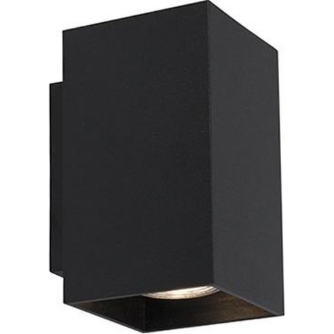 QAZQA Moderne wandlamp zwart vierkant 2-lichts - Sandy