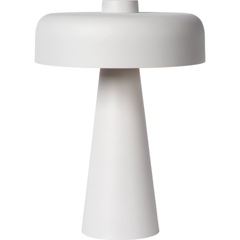 Atmooz Tafellamp Ocana - Wit en Goud - Ø 30 cm - Metaal - Paddenstoel