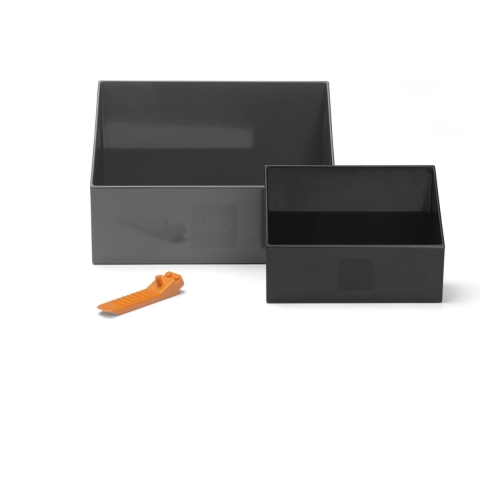 Lego - Schep voor Lego Blokken - Zwart | Grijs, Set van 2 Stuks - LEGO