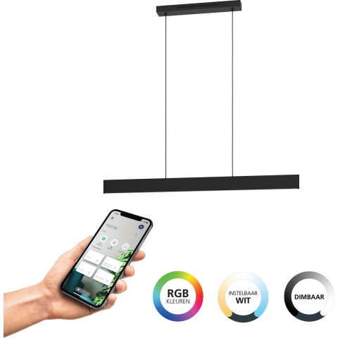 EGLO connect.z Andreas-Z hanglamp - LED - Zwart