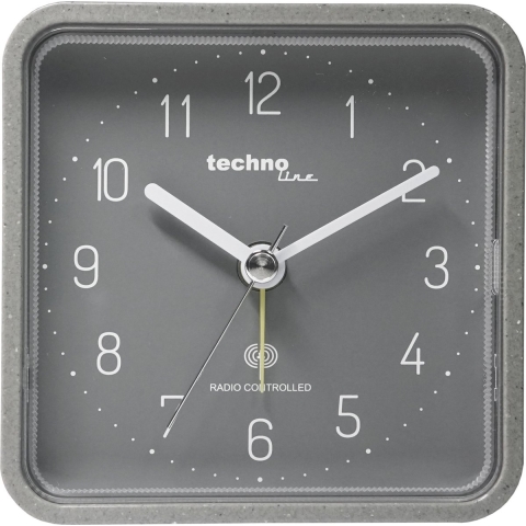Wekker Technoline WT 775 91x91x40mm grijs analoog