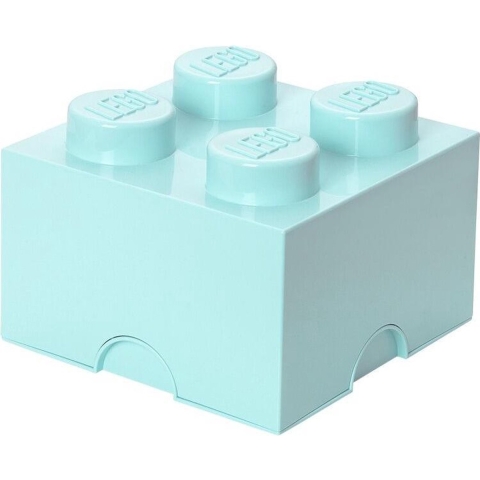 LEGO - Opbergbox Brick 4, Aquablauw - LEGO