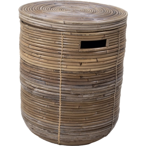 Giga Meubel - Wasmand Stripe Naturel Extra Groot