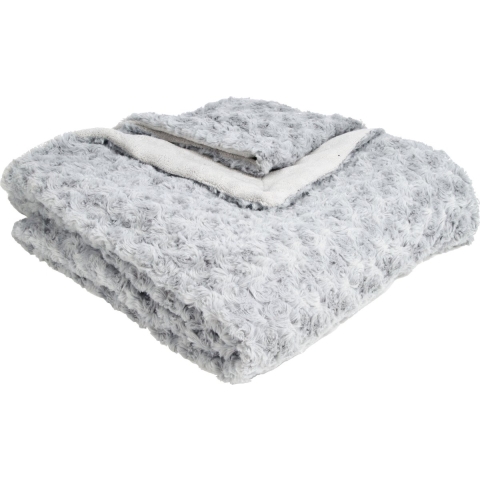 Atmosphera Sprei|deken|plaid - zilvergrijs - polyester - 120 x 160 cm
