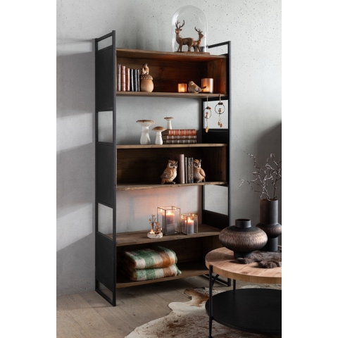 J-Line plaid Ruitjes + Franjes - textiel - wit|groen|bruin
