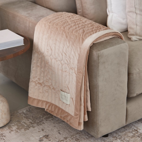 Riviera Maison - Loreo Throw 180x130 - Roze
