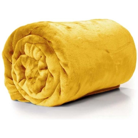 Unique Living - Enzo plaid 130x180cm Bamboo Yellow