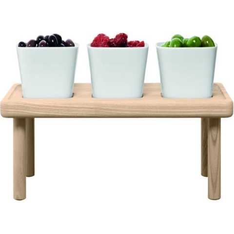 L.S.A. Stilt Serveerplateau Set met Schaal Set van 4 Stuks