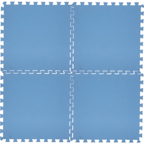 24x stuks Foam puzzelmat zwembadtegels/fitnesstegels blauw 50 x 50 cm -