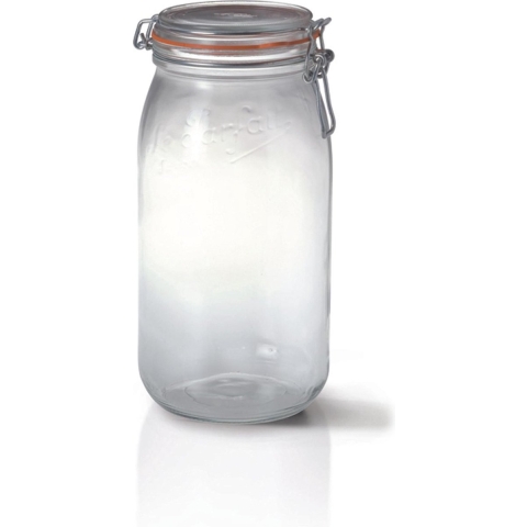 3x Weckpotten/inmaakpotten met klepdeksel 3 liter -