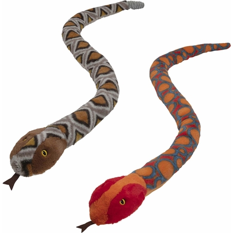 Pluche dieren knuffels 2x slangen van 150 cm -