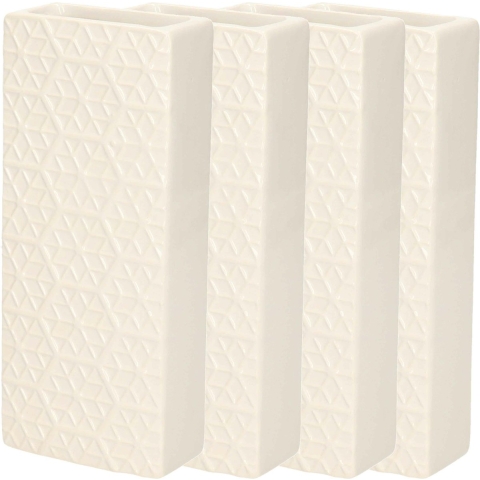 Witte luchtbevochtigers/waterverdampers 8x stuks van aardewerk -