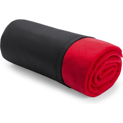 Warme Polar Fleece deken/plaid - Set van 5x stuks - rood - 120 x 150 cm - Woondekens/banddekens - In -