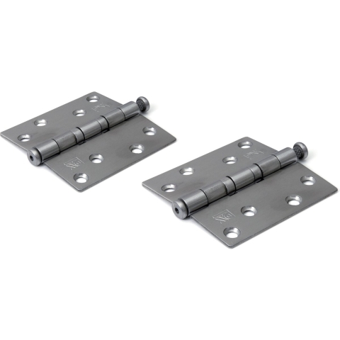 8x stuks kogellagerscharnier / deurscharnieren RVS met rechte hoeken 8,9 x 8,9 x 2,4 cm -