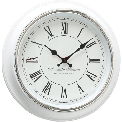 Deco by Boltze Wandklok Yella - wit - 40 cm - klassiek -