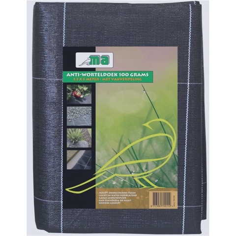 1x Gronddoek / worteldoek 3.3 x 5 meter verpakt -