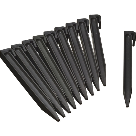 Nature Grondpennen voor perkranden - 30x stuks - zwart - 26,7 cm - grasranden / borderranden -