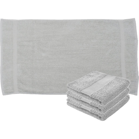 Towelcity Luxe badhanddoek - 4x - lichtgrijs - 50 x 90 cm - 550 grams - Badkamer textiel - Katoen -