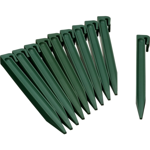 20x stuks Grondpennen van kunststof voor grasranden / borderranden groen 26,7 cm -