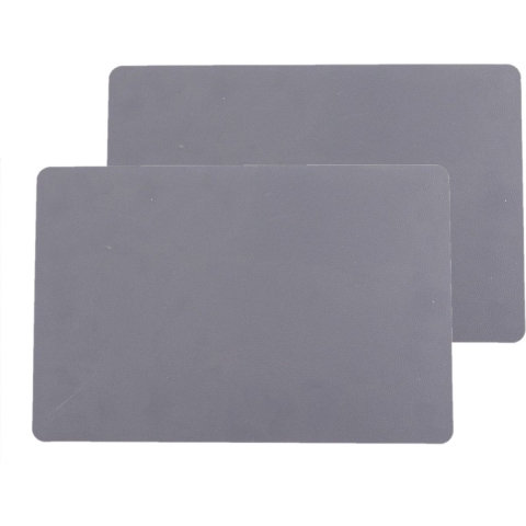 Secret de Gourmet tafel placemat PU- Set van 10x stuks -leer/leer look - grijs - 45 x 30 cm - Tafel -