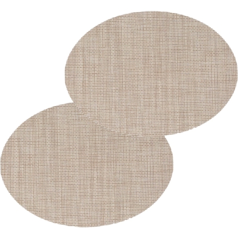 Set van 10x stuks placemats Maoli natruel kunststof 48 x 35 cm -