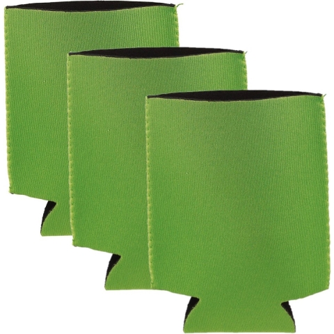 Voordeelset van 20x stuks opvouwbare blikjeskoelers/ koel hoesjes lime groen -