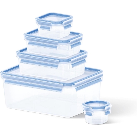 Tefal K30290 MasterSeal Vershoudbakjes 0.15-3.7L 5-delig Blauw