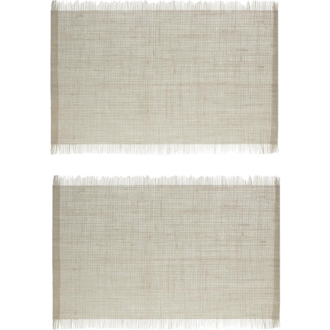 Secret de Gourmet Jute tafel placemat - Set van 12x stuks - naturel - 45 x 30 cm - Onderleggers - me -