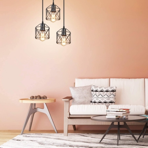 Homestyle Pro MK019-B Industriële Hanglampen Zwart/Metaal