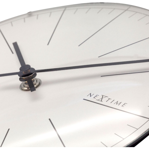 NeXtime NE-3506WI Wandklok Big Stripe Ø20 Glas Wit