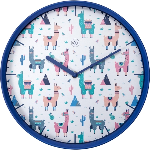 NeXtime NX-7352 Wandklok NXt Alpalca Dia 30cm Kunststof Blauw