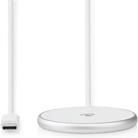 Nedis WCHAQM200SI Draadloze Oplader 5 / 7.5 / 10 / 15 W 1 / 1.1 / 1.67 / 2 A Inclusief Kabel Usb Type-c™ 1.00 M