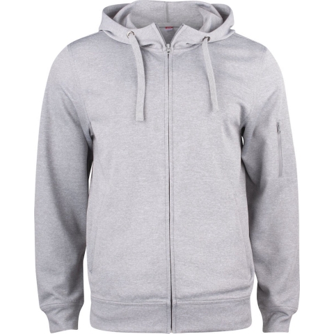 Clique 021014 Basic Active Hoody FZ - Grijsmelange - L