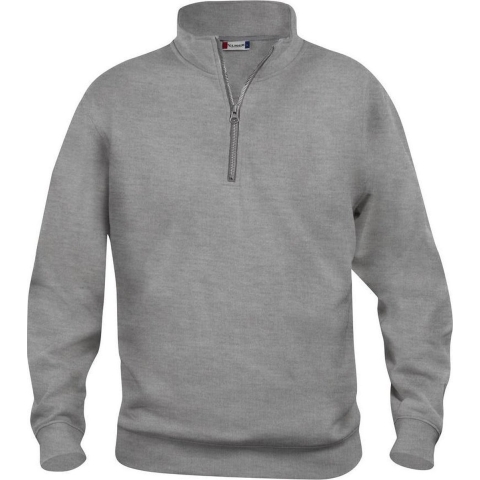 Clique 021033 Basic Half Zip - Grijsmelange - XS