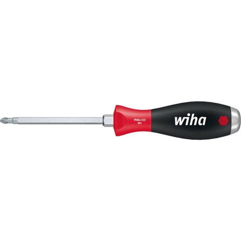 Wiha Schroevendraaier | maat PH 3 | klinglengte 150 mm | meercomponentengreep | 6-Kant lemmet / aanzet, slagdop | 1 stuk - 03239 03239