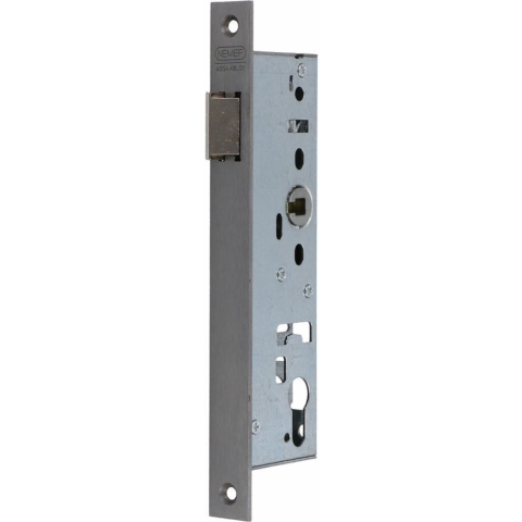 Nemef 9620 Loopslot | DM45mm | krukgat 8mm | voorplaat RVS 24x245mm rechthoekig | zamac vernikkelde dagschoot | DR 1+3/2+4 - 9962507001