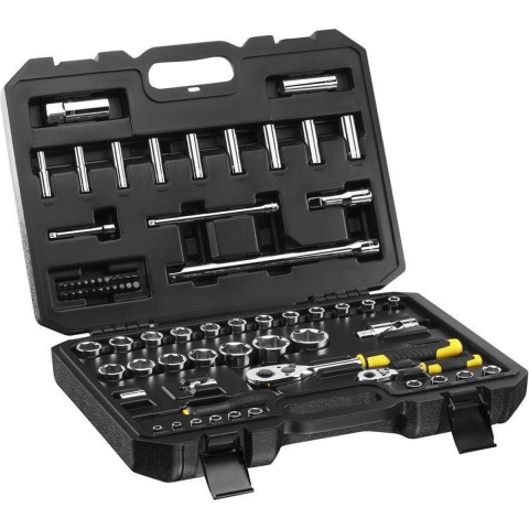 Stanley handgereedschap Dopsleutelset 1/4" + 1/2" - 72 delig - STMT82831-1 - STMT82831-1