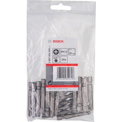 Bosch Accessoires Bit extra-hard PZ 3, 49 mm 25st - 2607002507