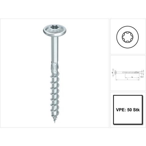 HECO-TOPIX-plus 8,0 x 160, tk, T40, DD, vz; 50 st - HC61294