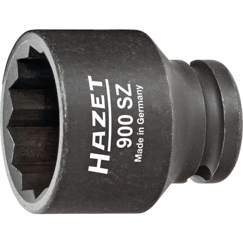 HAZET Krachtdopsleutel 900SZ-30 · 1/2 inch (12,5 mm) vierkant hol · Buitentwaalfkant tractieprofiel · SW 30 mm