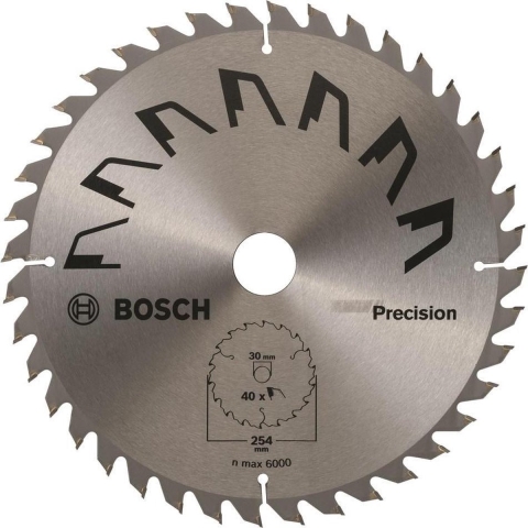 Bosch Accessoires Cirkelzaagblad Precision 254X2X30 T40 (1) - 2609256B59